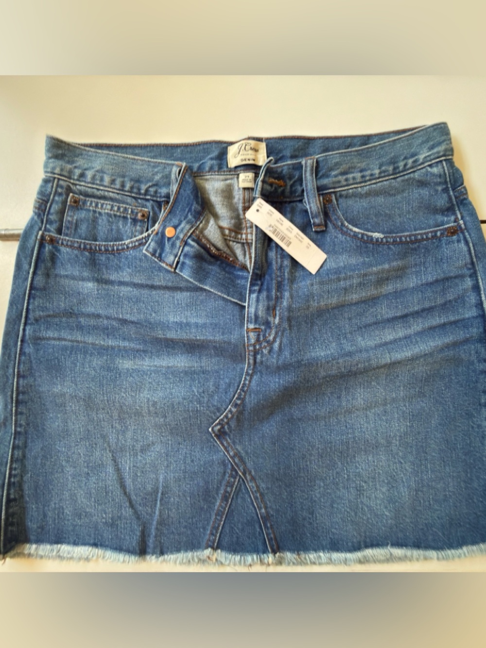 J. Crew High-Rise Blue Denim Skirt